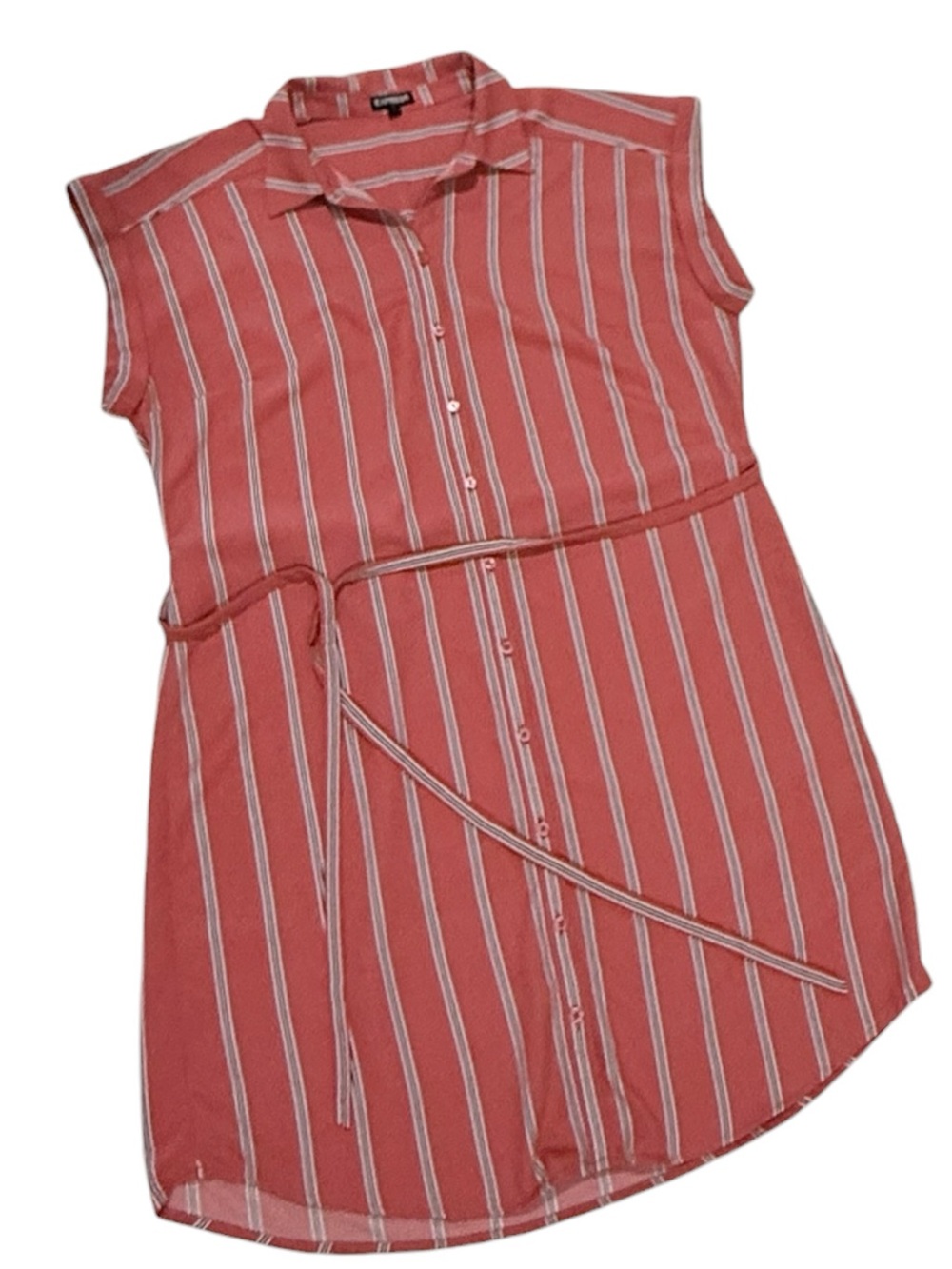 EXPRESS Portofino Sleeveless Button Down - Striped Collared Shirt Dress NWOT